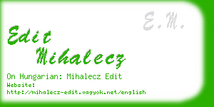 edit mihalecz business card